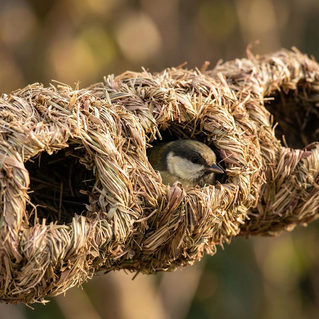 House Outdoor Hanging Bird House Straw Bird House Natural Bird House