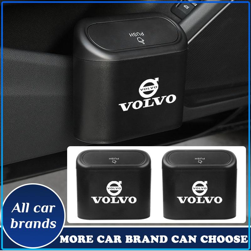 Car Trash Bin Hanging Storage Box ABS Square Pressing Trash Bin For Volvo 240 C70 S40 S50 S60 S70 S80 S90 V40 V50 V60 V90 XC40 XC60 XC90 Vnl Truck