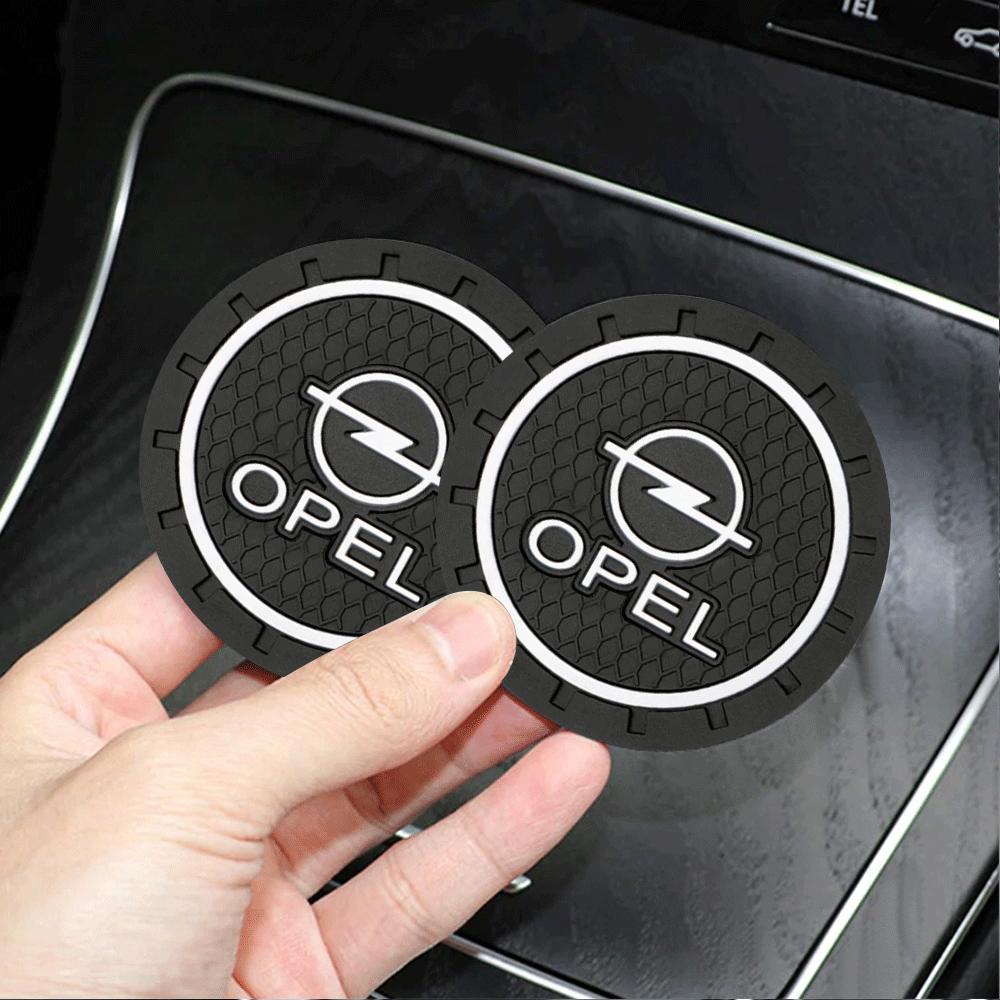 2Pcs Car Silicone Cup Coaster Non Slip Water Cup Pad Accessories For Opel OPC Vauxhall Corsa Astra Insignia Mokka Zafira Meriva Su0