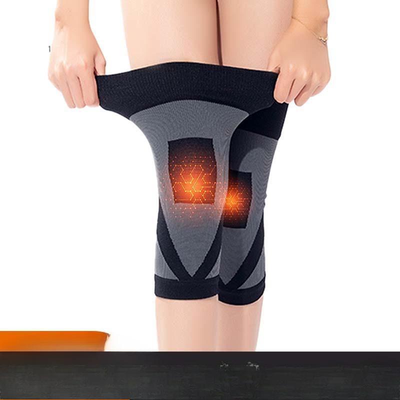 Japanische Gestrickte Graphen Kniebandagen für Radfahren Knieschutz Beinschutz Rutschfeste Sport Kniebandagen Wärme- und Kälteschutz