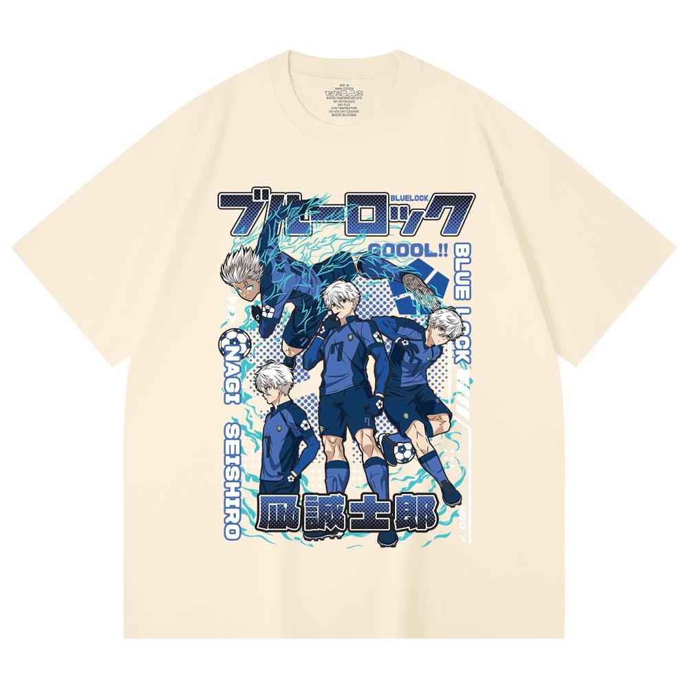230 Gsm 100% Cotton Blue Lock V3 Print Unisex Heavy Cotton T Shirt