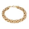 Unisex Byzantine Chain Bracelet Lobster Clip Closure Metal Polished Thick Lightweight Hip Hop Wrist Jewelry Shopping Work Party Dating
