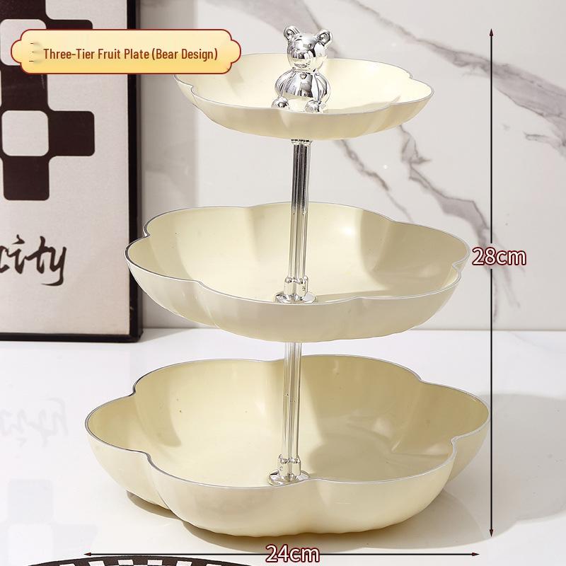 Luxury Multi-tier Snack & Fruit Display Plate for Living Room or Coffee Table Decor