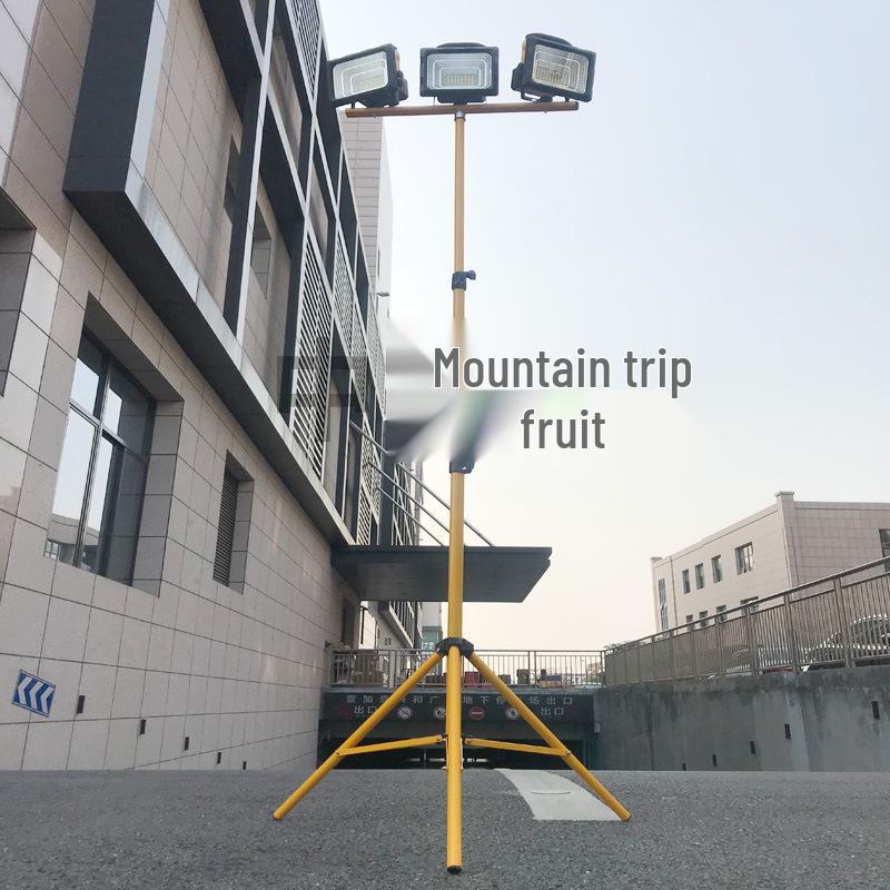 Portable Telescopic Floodlight Tripod: Adjustable 1.8m-3m Double Flat Iron Bracket