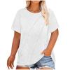 BITCED Women's Fashion Casual Solid Color Print Short Sleeve O-Neck Blouses & Shirts