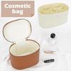 PU Leather Large-capacity Cosmetic Box with Internal Storage Box Fashionable Makeup Bag Luxury Cosmetic Pouch Elegant Organizer