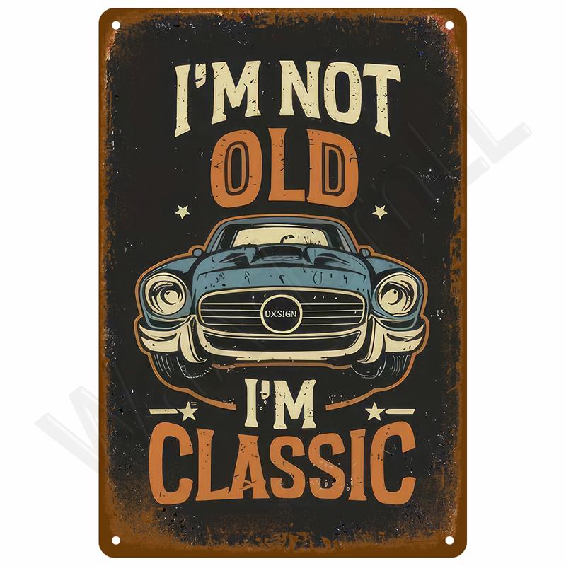 Retro Metal Sign Wall Art Mural Aesthetic Room Home Decor Items Poster Vintage Metal Plate Garage Decoration Tin Sign Plates Bar
