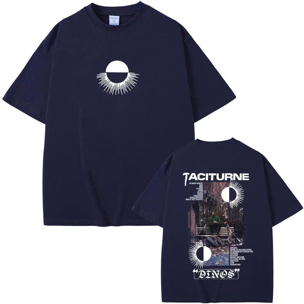Rapper Dinos Taciturne Merch Tshirt Men Women Hip Hop Fashion Casual Short Sleeve T Shirts Male Casual Retro Cotton Tshirts