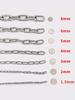 304 Stainless Steel Chain: Long & Short Links for Clothesline, Pet Chain, Swing, Guardrail, Lifting, and Chandelier.
