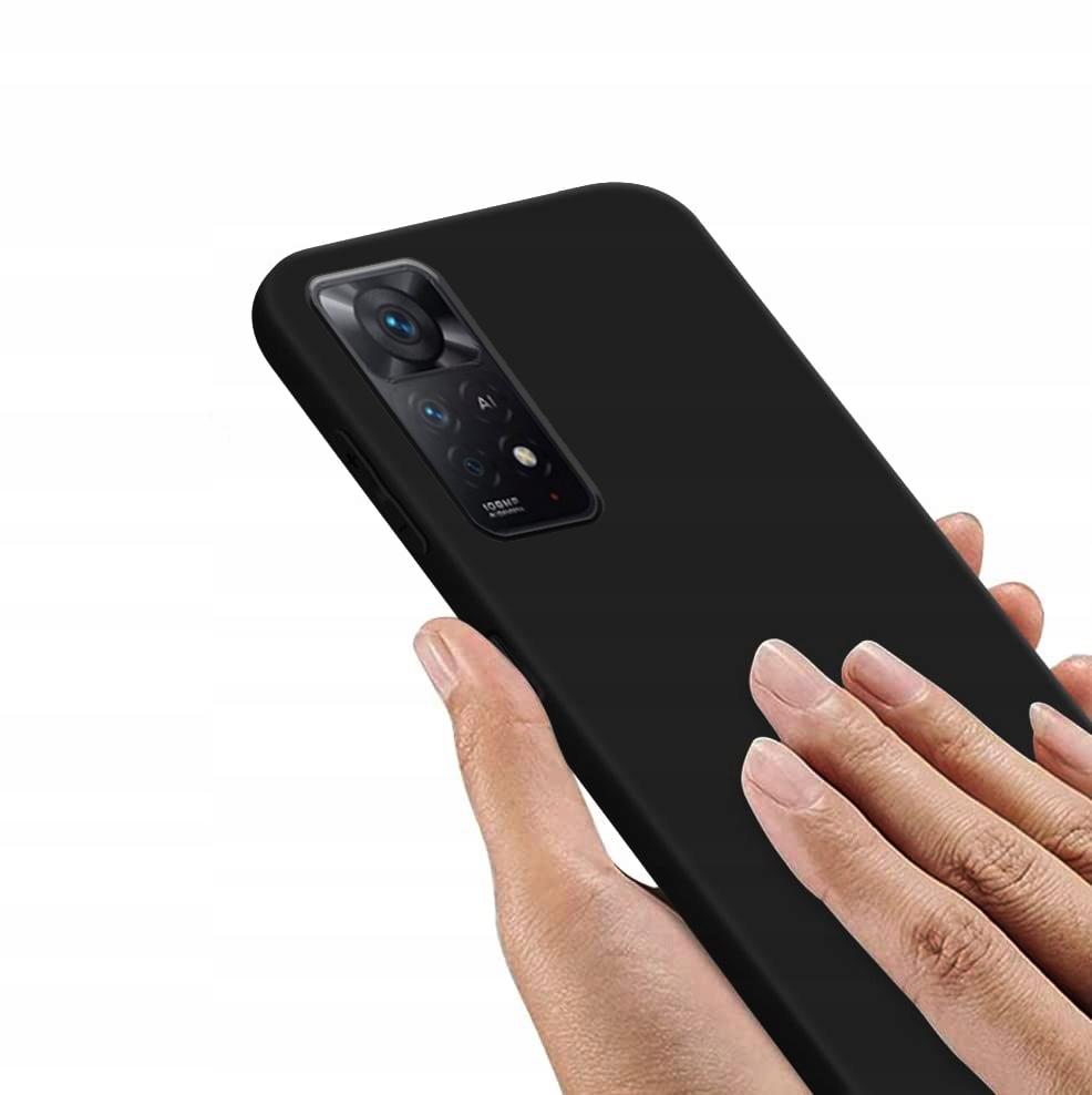 Case for REDMI NOTE 11 PRO 5G Matte Black Silicone Slim + GLASS