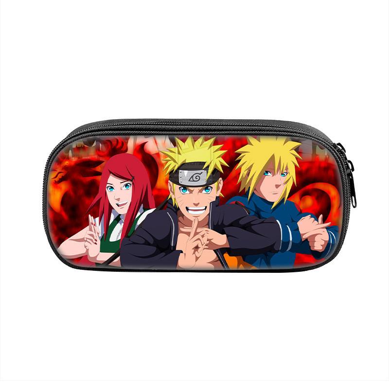 Hokage Naruto Creative Zipper Pencil Pouch With Durable Nylon Material For Office And School Use