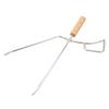 Fire Pit Tongs Heavy Duty Stainless Steel Lengthen Widen Thicken Beech Wood Handle Fire Tongs for