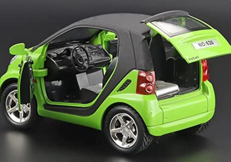 Automodell Diecast Spielzeug Sound Licht Fahrzeugsammlung Kinder Rückzug Für Smart ForTwo 132
