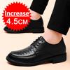 Summer Men's Trendy Shoes Thick Soled Cowhide Leather Increased Height Shoes High-end Business Men's Casual Shoes Big Size 36-47