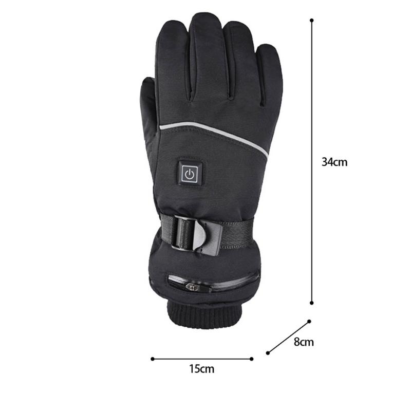 Rechargeable Heated Gloves Heating Adjustable 3 Heat Level Waterproof Touchscreens For Extreme Cold