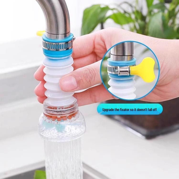 Rotatable Water-Saving Kitchen Faucet Sprayer & Splash Guard Filter
