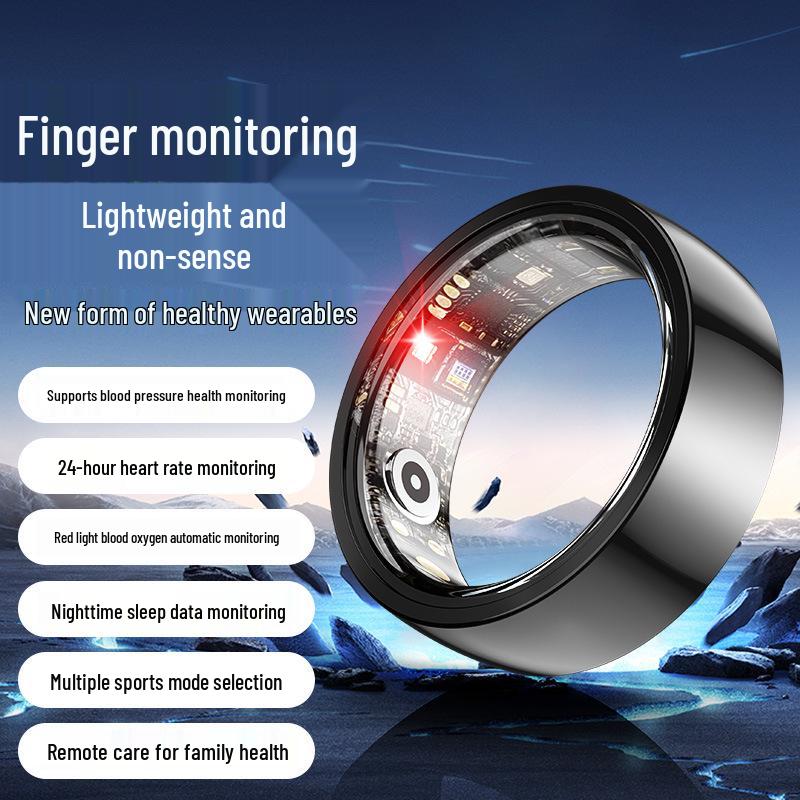 Smart Ring: Heart Rate, Blood Oxygen, Sleep Monitor & Waterproof Pedometer