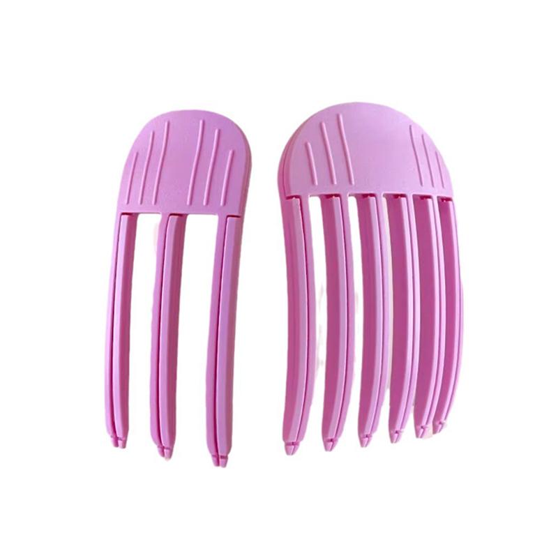 

2 шт. пушистые заколки для корней волос, череп для корней волос, артефакт, челка, расческа для косичек, бесшовные 3/6 зубцов, инструменты для укладки волос, головные уборы фиолетовый