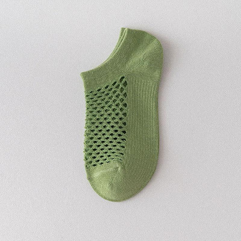 Summer Women's Short Socks Breathable and Sweat-absorbent Boat Socks Clogs Solid Color Japanese Style Mesh Short Socks for Women
