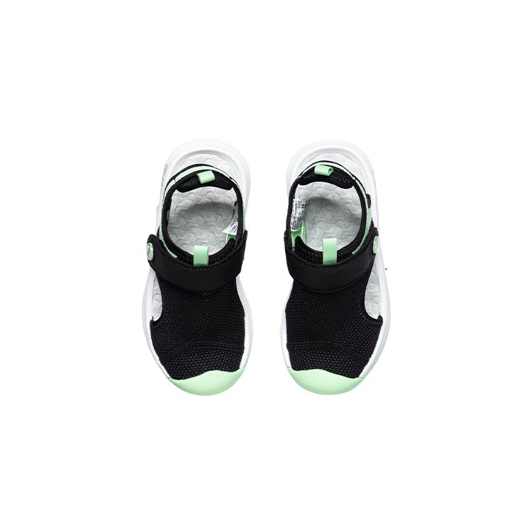 Li Ning Comfortable Versatile Kids Sandals Kids Sandals Black Green YKKR006-1