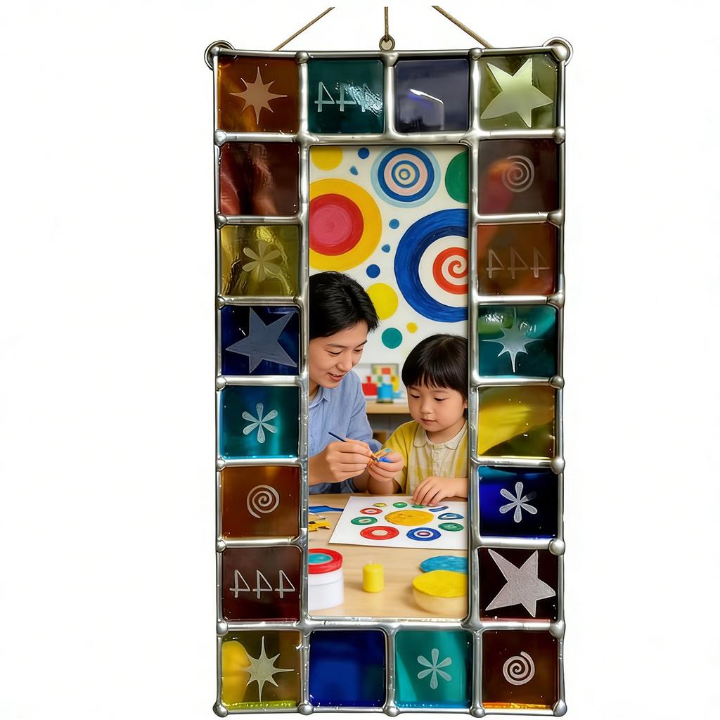 Colorful Acrylic Photobooth Frame with Hanging Chain Vertical Wall Gallery Photo Strips Frame For Wall Or Window Display