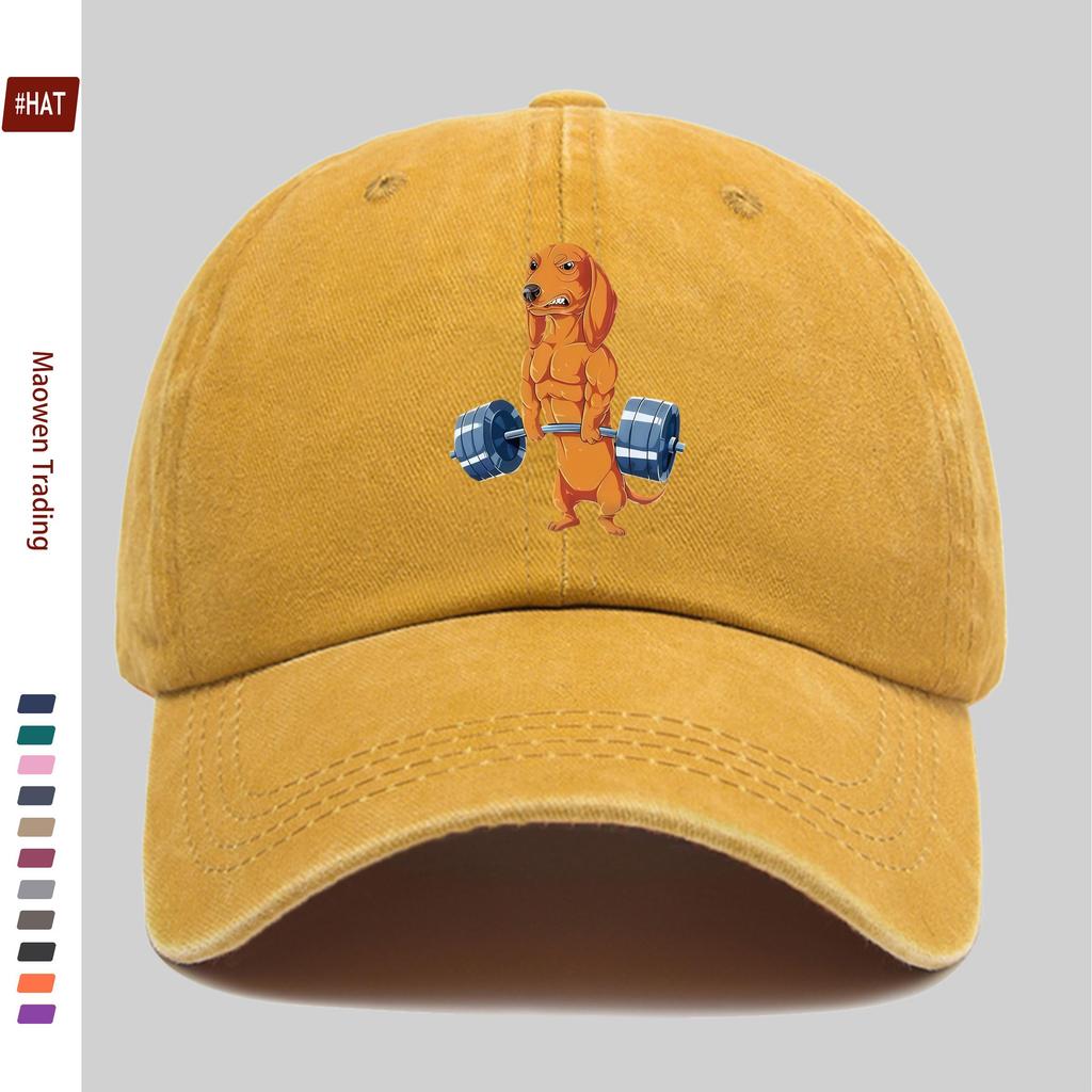 Pc Fun Sports Dog Pattern Printed Baseball Cap with Cute Dog Print Design Decorative Hat Comfortable Lightweight Headwear Adju