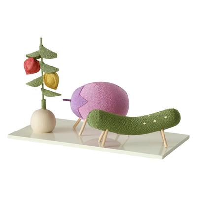 Pastel Obon Decoration Set (57-169) Featuring a Cow, Eggplant, Cucumber, and Lily of the Valley. Perfect for a Spirit Altar, Bon Festival Lanterns,