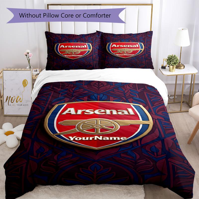 Arsenal Customize Your Name Bedding Set Breathable Duvet Cover with Pillowcases Home Decoration Birthday Gift