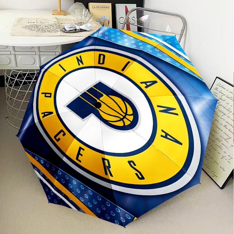 Pacers Basketball Team Umbrella Folding umbrella, automatic umbrella 8-Frame for Travel, camping Use Gift for Halloween Christmas