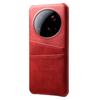 For Xiaomi 15 Ultra Case Dual Card Slots PU Leather + Hard PC Phone Cover