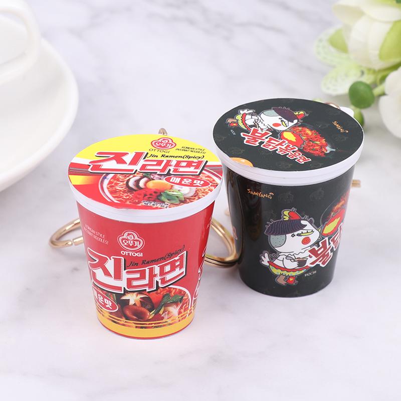 1 Piece Bowl Noodle Turkey Noodles Spicy Ramen Charm Mini Snacks Bag Pendant Simulation Instant Noodles Keychain Christmas Gifts