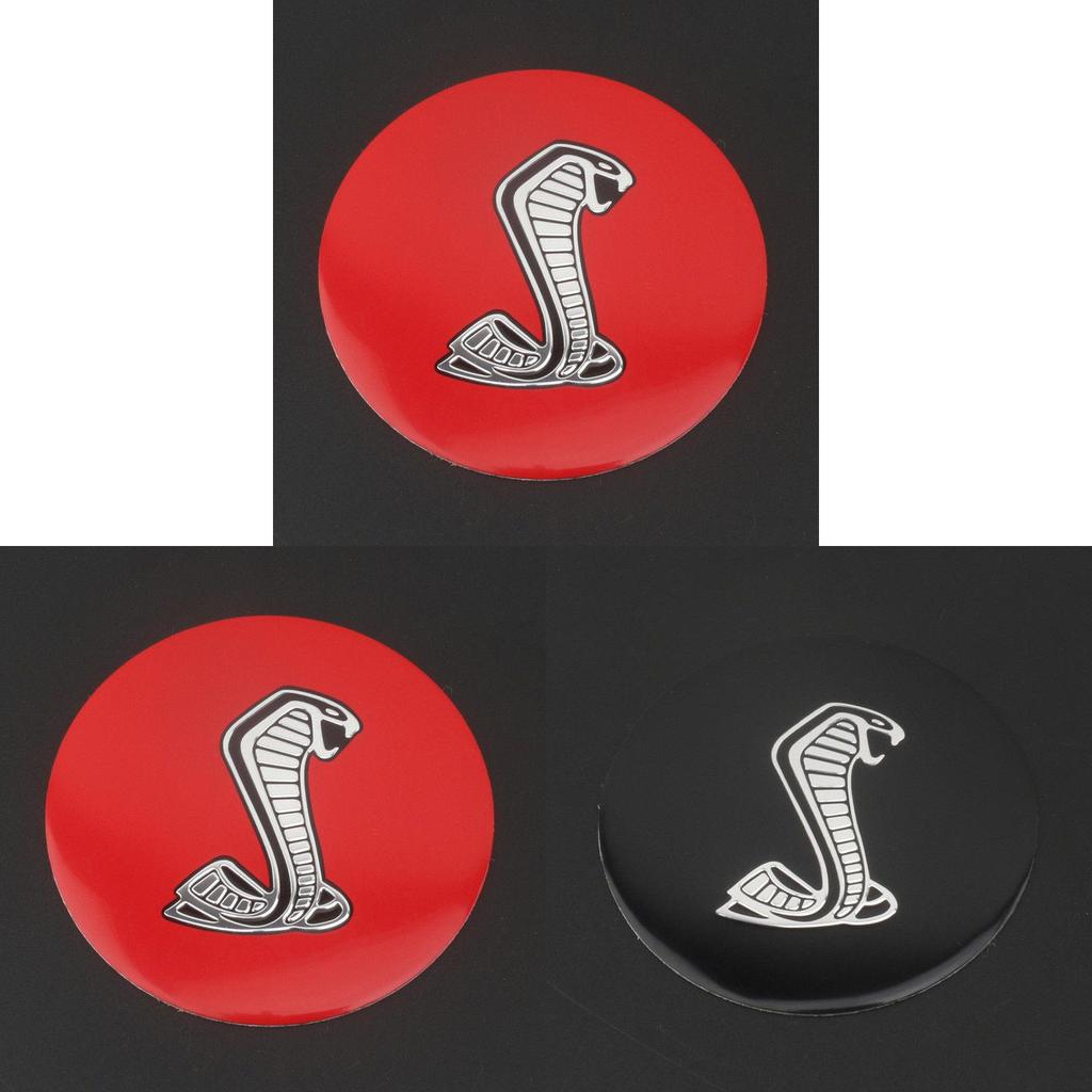 Stilvoller und langlebiger 85mm Lenkradaufkleber mit Cobra Shelby Emblem für Ford Mustang Gt350 Gt350r