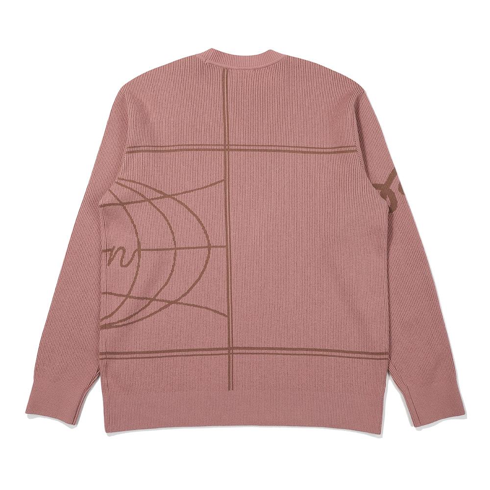 MALBON GOLF M Graphic Point Sweater Pink (Man)