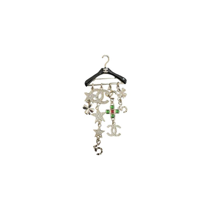 

CHANEL [23 early spring new products] Metal Rhinestone Resin Tassel Corsage Brooch Women s Gold/Black/Green/Red золотий