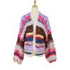 Women's Color Block V-Neck Loose Knit Cardigan - Spring/Autumn Fashion