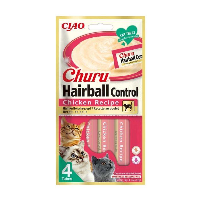 Complément alimentaire - Inaba - Churu Puree - Poulet - Gâterie pour chat - Hairball