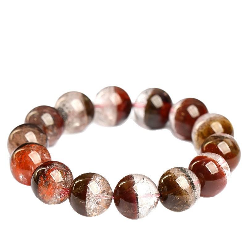 Hongchu Crystal Natural Aurora Colorful Treasure Bowl Bead Bracelet Old Mine Multi-Color Aurora Loose Bead Bracelet
