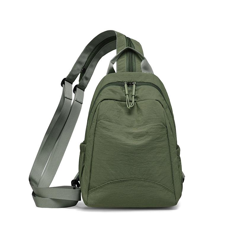 Women's Bag Multi-function Sport Large Capacity Solid Color Chest Bag Travel Backpack