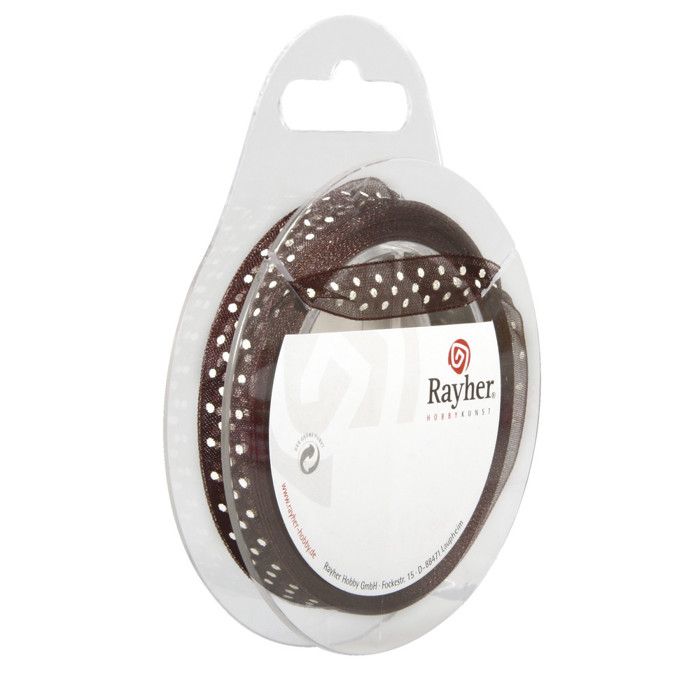 Ruban organdi - RAYHER - Blanc - 10 mm - 10 m