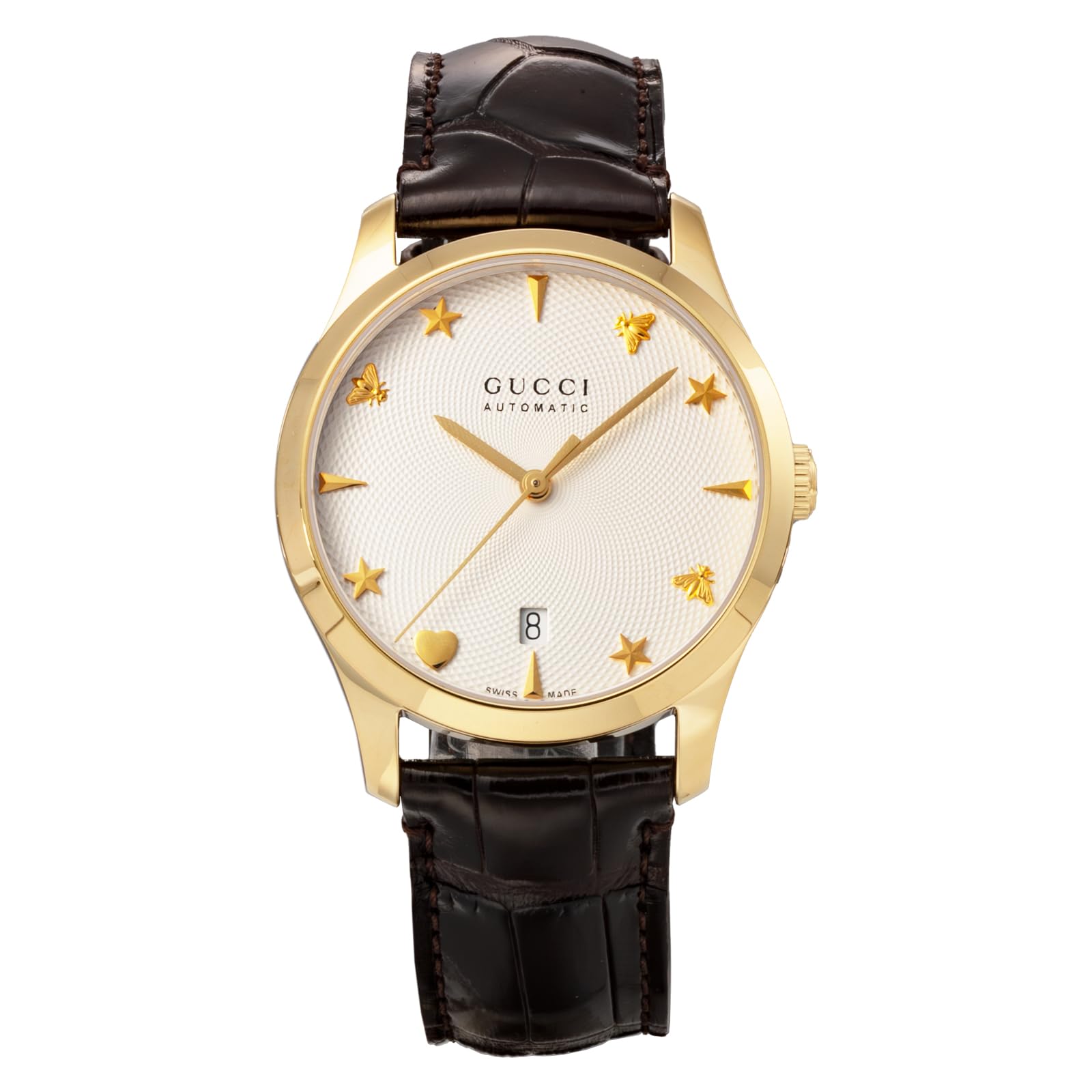

GUCCI Silver YA126470A Women s G-Timeless Watch, Dial, Automatic, (Used)