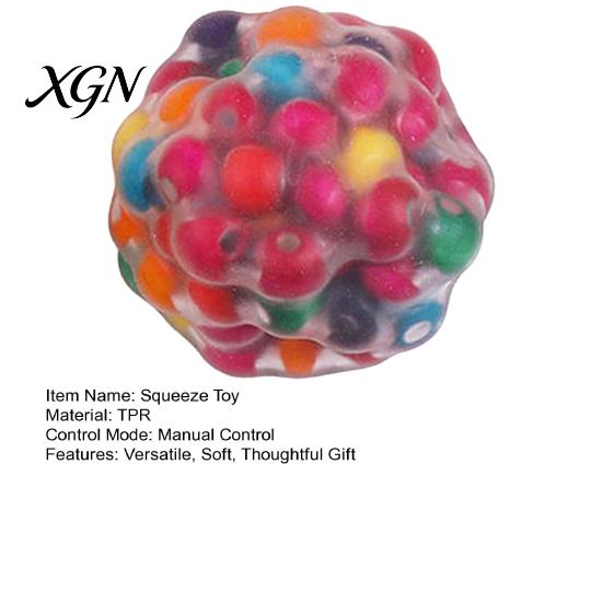 Palm-sized Stress Ball Rainbow Wood Grain Squeeze Soft TPR Fidget for Hand Kneading Toy Relief Moldable Slow-Rising Portable Decompression Gadget Kids