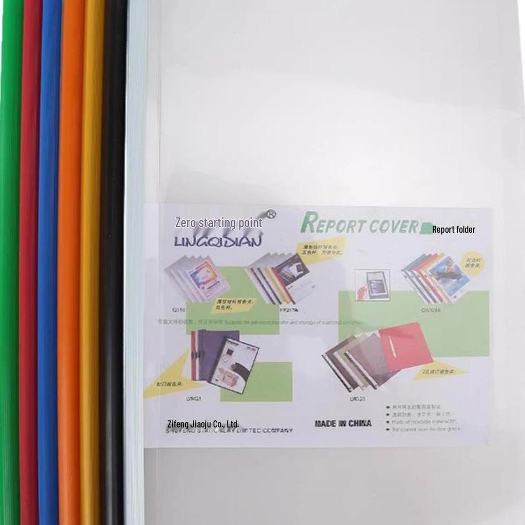 Black Thickened 3cm A4 Pull-Out Transparent Folder with Rod - Ideal for Resumes, Archives, and Test Papers.