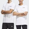 Adidas T Shirts Unisex White Crew Neck Moderate Straight Fit HM3548