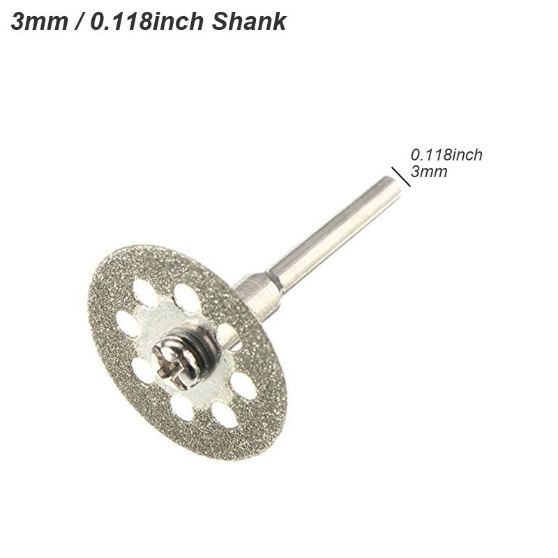 Diamond Cutting Disc Wheels Circular Saw Blade CutOff Rotary Tool Disk Mini Drill Mandrel Wood Stone Plastic Glass Sharp Cutter