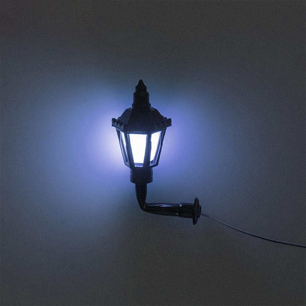 Garden Lights Sand Material Scaled Model LED Metal Lamppost Train Scale Layout Landscape Kid Hanging Lamps for Pathway