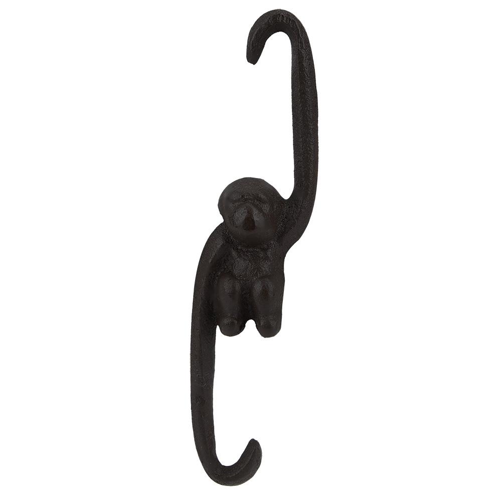 

Литой крючок в виде обезьяны, вешалка для ключей, домашний садовый декор, настенное крепление Small Monkey