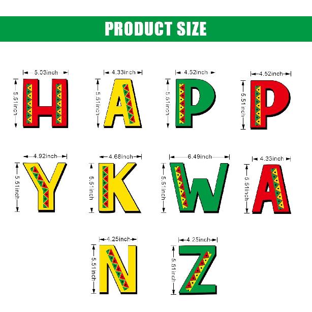 36 PSC Kwanzaa Bulletin Board Decorations Set - Kwanzaa Decorations Happy Kwanzaa's Wall Decoration Kwanzaa's Classroom Decor for Happy Kwanzaa n n