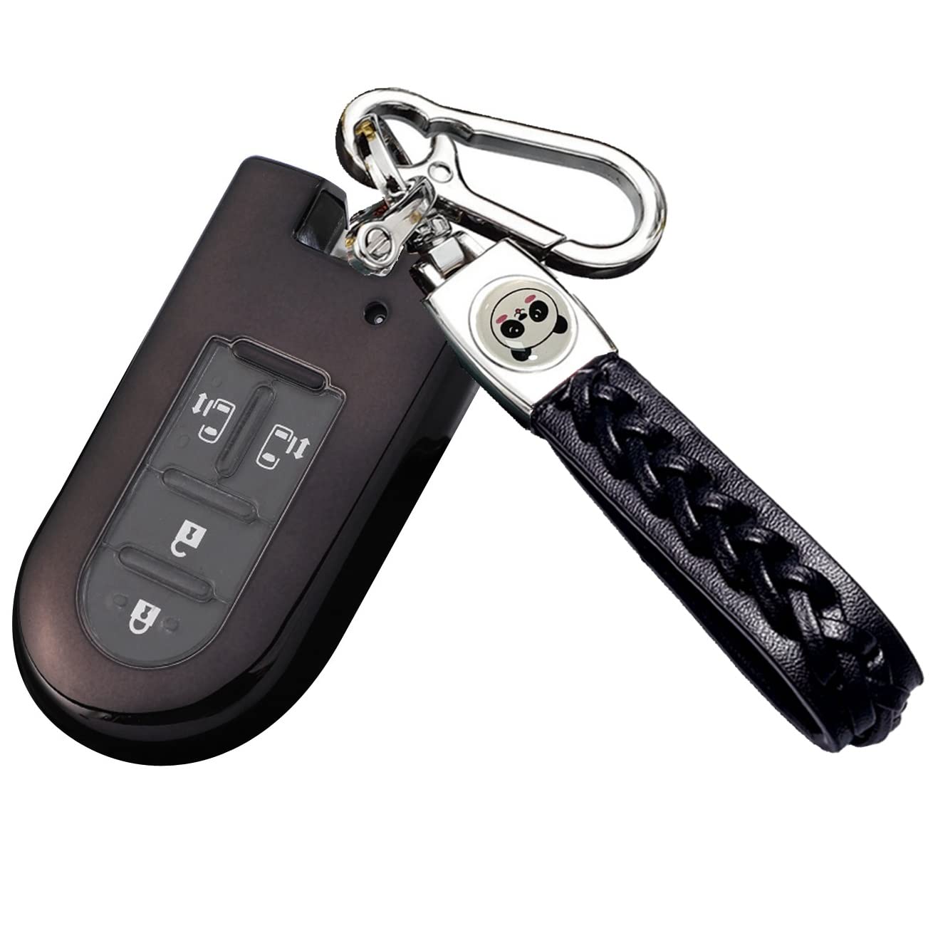 

ZANEKO Чехол для ключей Совместимый Toyota Daihatsu Tank Rumi Tanto Чехол для ключей Tanto Custom Wake ZA-XMtmajHG-ftgDF-Black чёрный