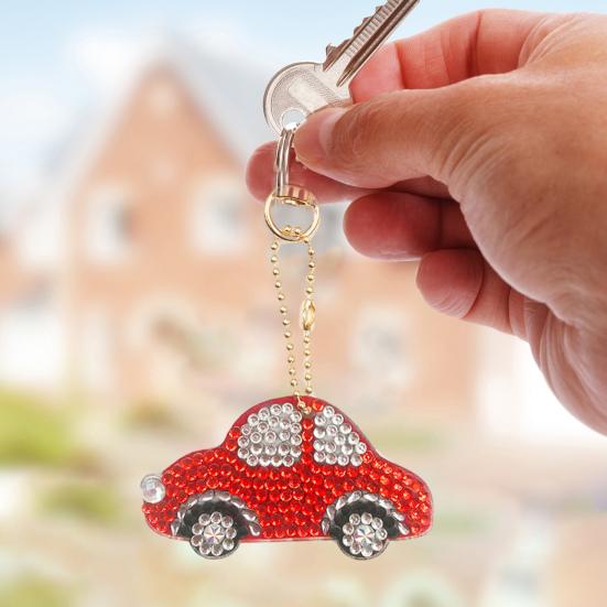 

Автомобильный брелок с бриллиантами, яркий цвет, снятие стресса, улучшение навыков рук с подвесным крючком, художественный брелок своими руками со стразами