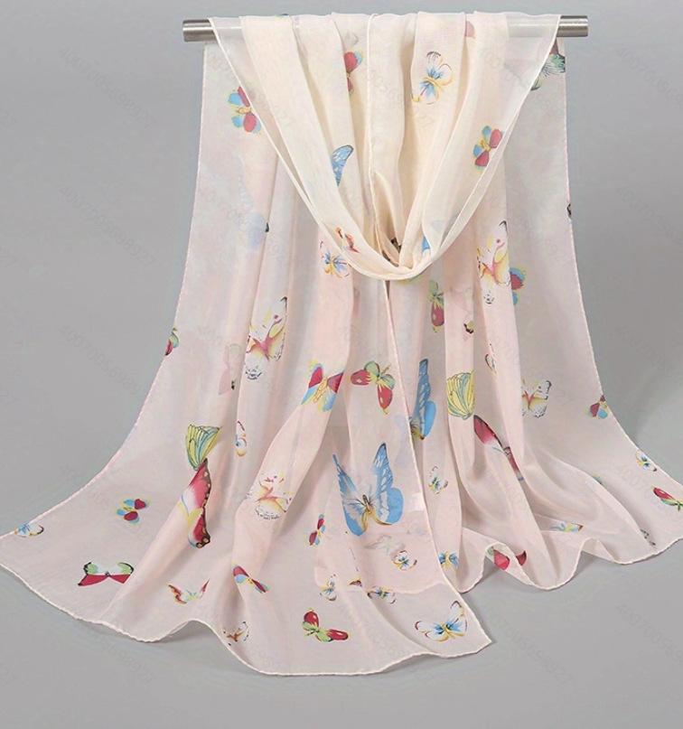 Luxury Chiffon Silk Scarf Spring Summer Scarf Women Head Scarf Beach Shawls Bandana Headband Muslim Hijabs Black Scarf/Scarves